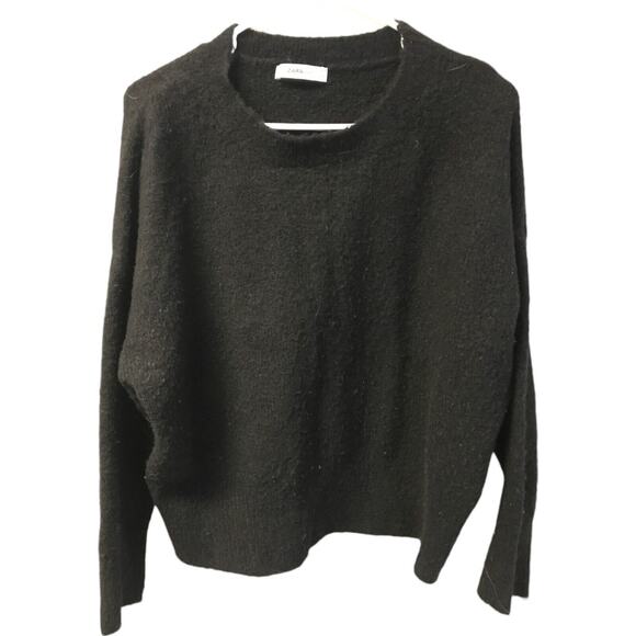 Zara Womens Black S Sweater Knit Pullover Round Neck Solid Acrylic Stretch - Picture 1 of 11